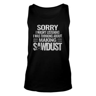 Carpenter Tools Woodwork Carpentry Carpenters Funny Sawdust Unisex Tank Top | Mazezy
