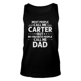 Carter Gift Name Funny Father's Day Personalized Men Dad Unisex Tank Top | Mazezy