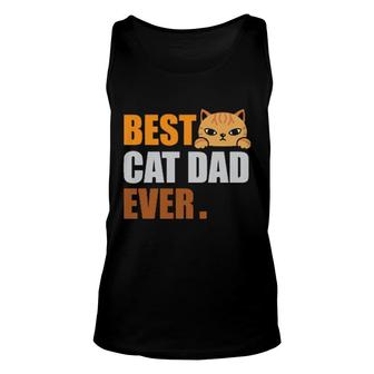Cat Dad Fathers Day Kitty Daddy Papa Christmas Unisex Tank Top | Mazezy