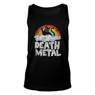 Cat Rainbow Heavy Metal Band Goth Funny Death Metal Unisex Tank Top - Thegiftio