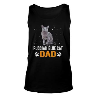 Cat - Russian Blue Cat Dad - Russian Blue Cat Unisex Tank Top | Mazezy