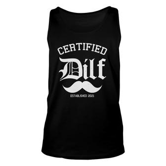 Mens Certified Dilf Pregnancy Announcement For Father's Tank Top | Mazezy