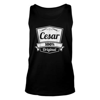 Cesar Gift Cesar Personalized Name Unisex Tank Top | Mazezy UK