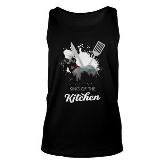 Cesky Terrier King Of The Kitchen Cooking Dog Unisex Tank Top | Mazezy