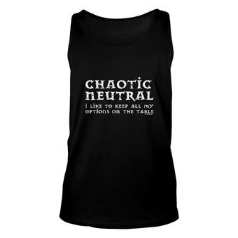 Chaotic Neutral Alignment Unisex Tank Top | Mazezy