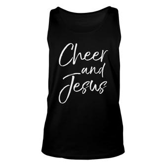 Cheer And Jesus Unisex Tank Top | Mazezy