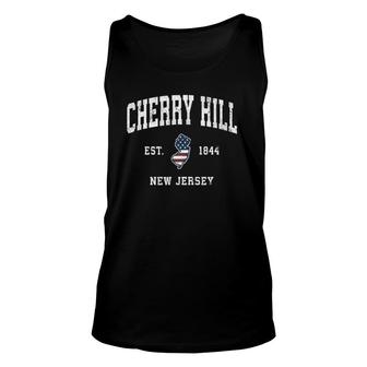Cherry Hill New Jersey Nj Vintage American Flag Design Unisex Tank Top | Mazezy