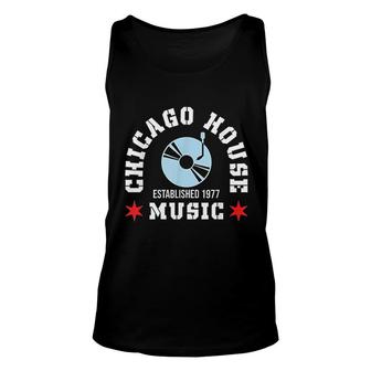 Chicago House Music Edm 1977 Vintage Dj Gift Unisex Tank Top - Thegiftio