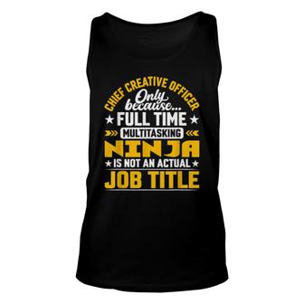 Chief Creative Officer Job Title Creative Inspector Unisex Tank Top | Mazezy