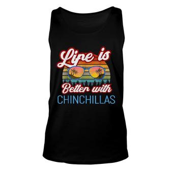 Chinchilla Retro Sunset Life Is Better With Unisex Tank Top | Mazezy