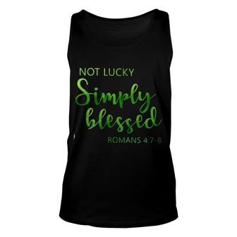 Christian Not Lucky Simply Blessed Unisex Tank Top | Mazezy