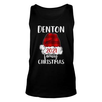 Christmas 2021 Denton Matching Pajama Santa Hat Unisex Tank Top | Mazezy