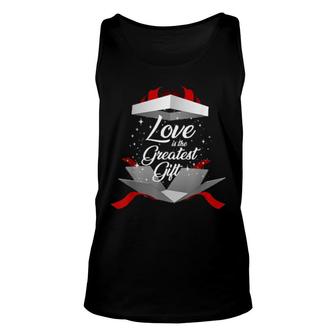 Christmas Box Love Is The Greatest Gift Best Of All Unisex Tank Top | Mazezy