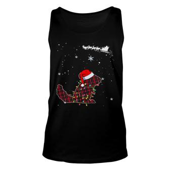 Christmas Chinchilla Plaid Pajama Unisex Tank Top | Mazezy