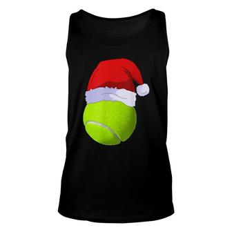 Christmas Tennis Ball Santa Hat Xmas Unisex Tank Top | Mazezy