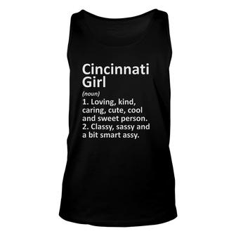 Cincinnati Girl Funny City Home Roots Gift Unisex Tank Top - Thegiftio UK