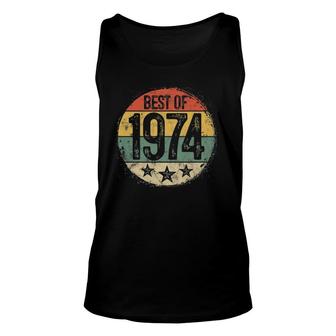 Circular Vintage Best Of 1974 48 Years Old 48Th Birthday Tank Top | Mazezy