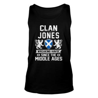 Clan Jones Scottish Scotland Mother's Day Father's Day Tank Top | Mazezy