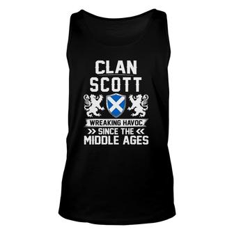 Clan Scott Scottish Family Scotland Mothers Day Fathers Unisex Tank Top | Mazezy