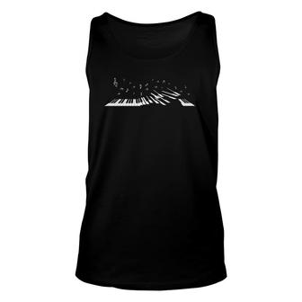 Classical Music Piano Player Gift Music Notes Piano Unisex Tank Top | Mazezy