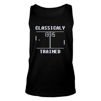 Classicaly Trained Retro Vintage Tennis Video Game Unisex Tank Top | Mazezy