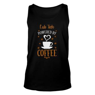 Coffee Lover & Lab Tech Powered By Coffee Unisex Tank Top | Mazezy