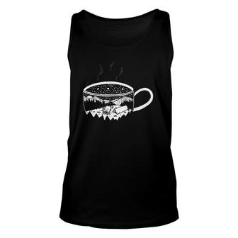 Coffee Mountains Adventure Camping Unisex Tank Top | Mazezy