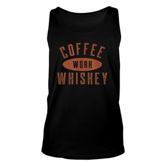 Coffee Work Whiskey Vintage Gift Unisex Tank Top | Mazezy