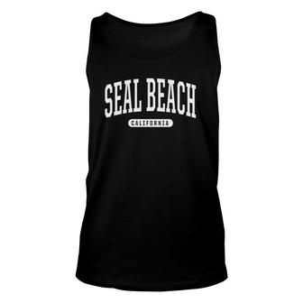 College Style Seal Beach California Souvenir Gift Unisex Tank Top | Mazezy