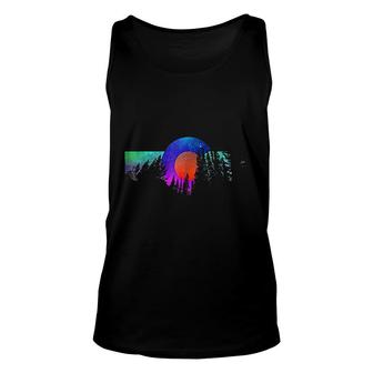 Colorado Flag Retro Vintage Colorado Mountains Trees Unisex Tank Top - Thegiftio