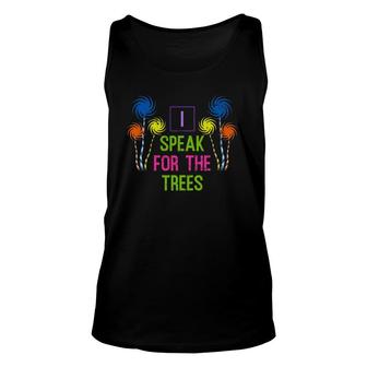 Colorful Earth Day Speak For The Trees Gift Unisex Tank Top | Mazezy CA