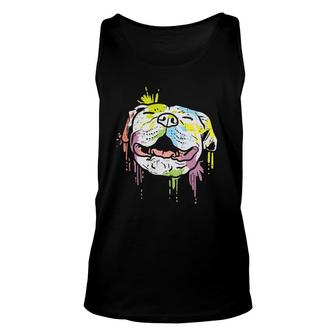 Colorful Pitbull American Terrier Pittie Dog Lover Owner Tank Top | Mazezy