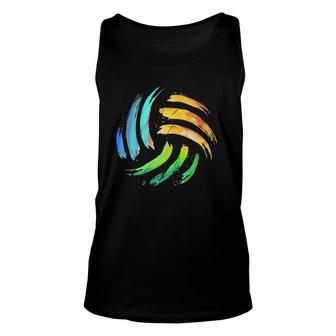 Colorsplash Painted Beach Volleyball Unisex Tank Top | Mazezy