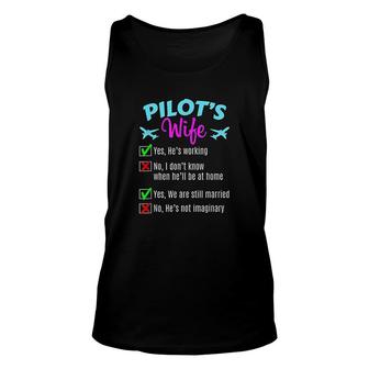 Commercial Airline Pilot Wife Unisex Tank Top | Mazezy