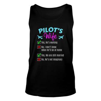 Commercial Airline Pilot Wife Unisex Tank Top | Mazezy