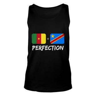 Congolese And Cameroonian Perfection Mix Dna Flag Heritage Unisex Tank Top | Mazezy