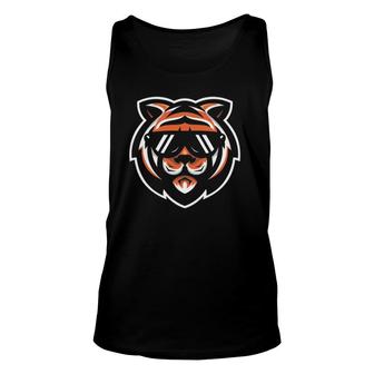 Cool Bengal Tiger With Sunglasses Unisex Tank Top | Mazezy