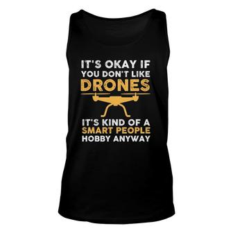 Cool Drone Pilot Funny Quotes Unisex Tank Top | Mazezy