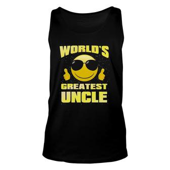 Cool Face Family Gifts World's Greatest Uncle Unisex Tank Top | Mazezy
