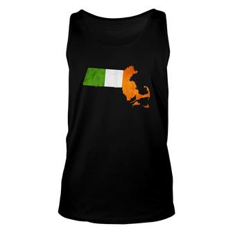 Cool Irish Flag Massachusetts T-shirt Unisex Tank Top - Thegiftio