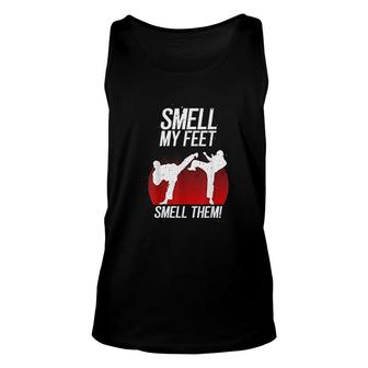 Cool Karate Gift Smell My Feet Unisex Tank Top - Thegiftio UK