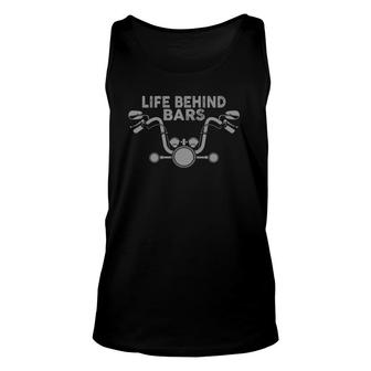 Cool Life Behind Bars Motorcycle Biker Men Father's Day Tank Top | Mazezy