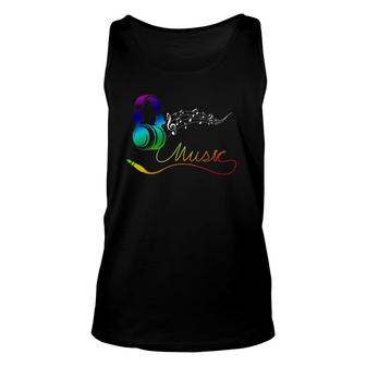 Cool Plug Your Earphone Musical Music Life Musician Gift Unisex Tank Top | Mazezy