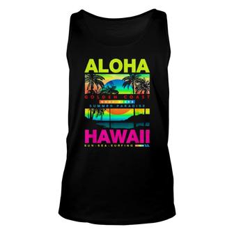 Cool Summer Aloha Hawaii Noveltys & Cool Designs Unisex Tank Top | Mazezy