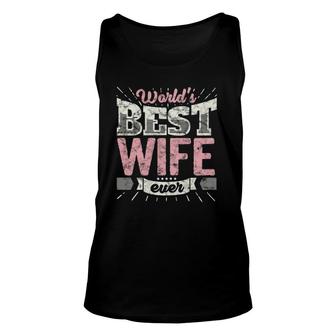 Womens Cool Wedding World's Best Wife Ever Marriage Tee Tank Top | Mazezy