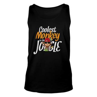 Coolest Monkey In The Jungle Funny Novelty Gift Unisex Tank Top - Thegiftio