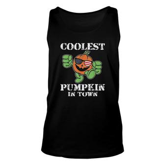Coolest Pumpkin In Town Halloween Gift Unisex Tank Top | Mazezy