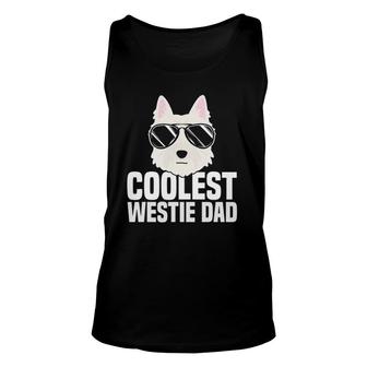 Mens Coolest Westie Dad West Highland White Terrier Dog Lover Tank Top | Mazezy