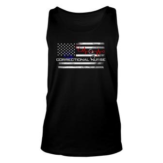 Correctional Nurse Us American Flag Unisex Tank Top | Mazezy