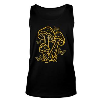 Cottagecore Mushroom Butterfly Aesthetic Goblincore Unisex Tank Top | Mazezy